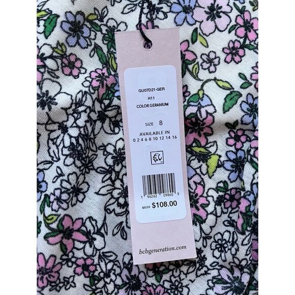NWT BCBGENERATION Tullip Hem Floral Slip Dress - Picture 10 of 15